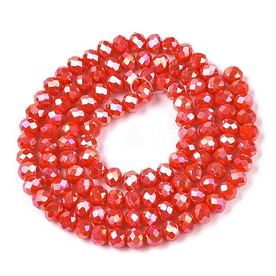 Electroplate Glass Beads Strands EGLA-A044-P4mm-B03-1