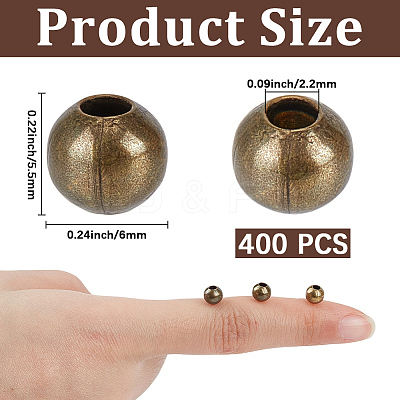 400Pcs Iron Spacer Beads IFIN-PA0001-10-1