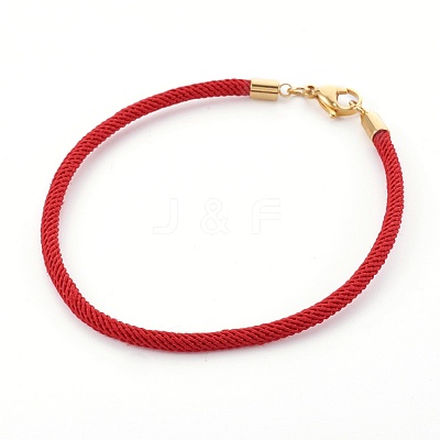 Braided Cotton Cord Bracelet Making MAK-L018-03A-02-G-1
