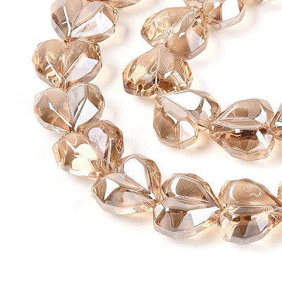 Electroplate Transparent Glass Beads Strands EGLA-B012-AB13-1
