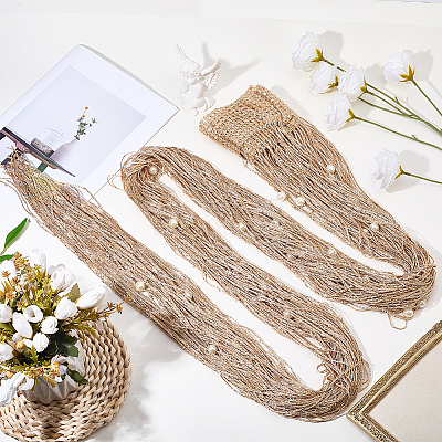 Polyester & Plastic Pearl Door String Curtain AJEW-WH20128-053B-1