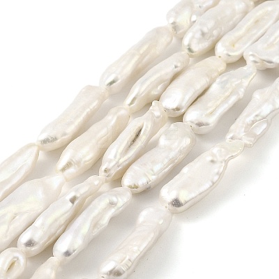 Natural Baroque Keshi Pearl Beads Strands PEAR-B004-04B-01A-1