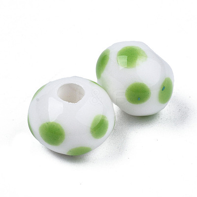 Handmade Porcelain Beads PORC-S504-001G-1