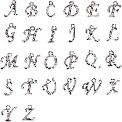 Alloy Letter Pendants PALLOY-NB0001-03-1
