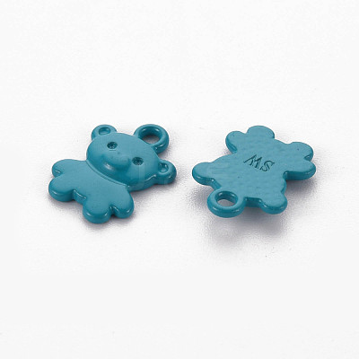 Spray Painted Alloy Charms PALLOY-Q433-034D-RS-1