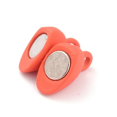 Alloy Magnetic Clasps with Loops PALLOY-P223-B01-08-1