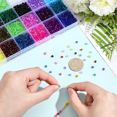 5600Pcs 28 Colors Transparent Acrylic Beads TACR-PA0001-34A-1