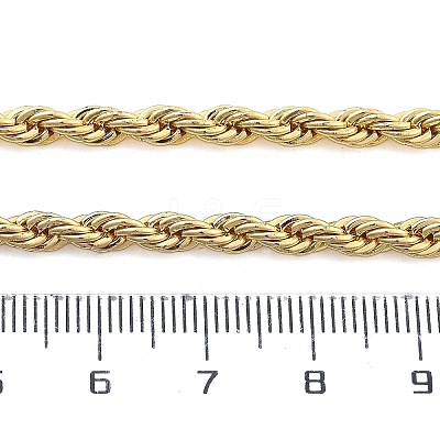 Brass Rope Chain Necklaces for Men Women NJEW-G160-09G-1
