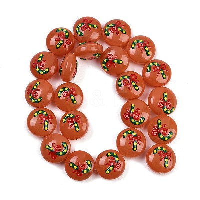 Christmas Handmade Lampwork Enamel Beads LAMP-C020-03E-1