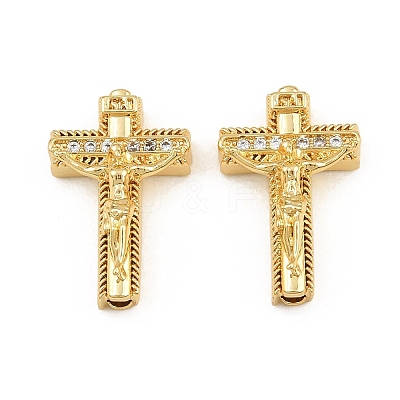 Easter Brass Micro Pave Clear Cubic Zirconia Pendants CU-CBADC6C-10G-04-1