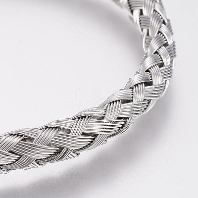 Tarnish Resistant 304 Stainless Steel Cuff Bangles Torque Bangles BJEW-H570-27P-1