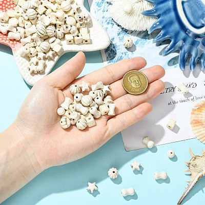 Acrylic Imitation Bone Beads OACR-CJC0022-004-1