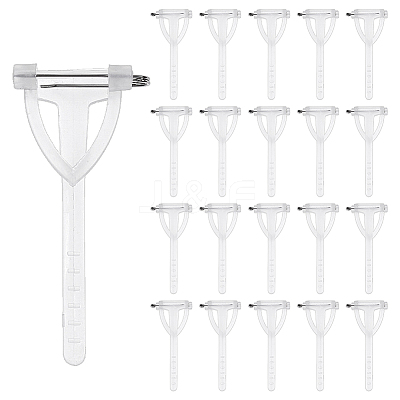 300Pcs Stainless Steel Plastic Brooch Findings KY-MA0001-01-1