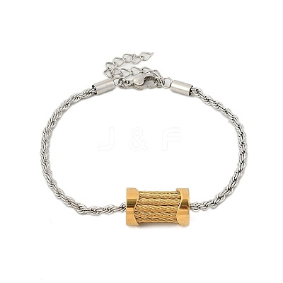 304 Stainless Steel Link Bracelets for Women BJEW-Z087-17GP-1