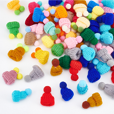 60Pcs 2 Style Handmade Wool Woven Hat Decoration AJEW-NB0005-60-1