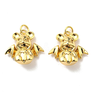 Rack Plating Brass Pendant Settings For Enamel KK-D026-03G-1