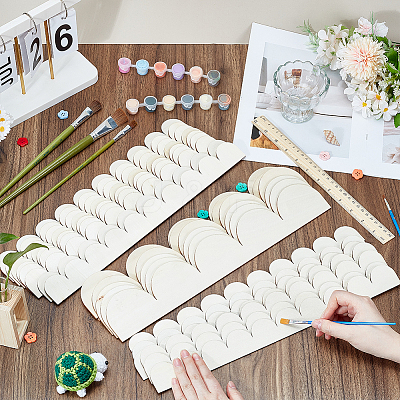 30Pcs 3 Styles Unfinished Fan Shaped Wooden Frames WOOD-GO0001-29-1