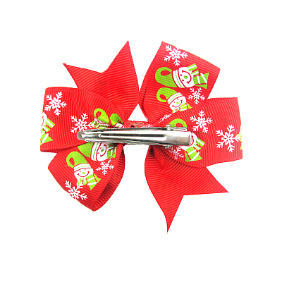 Christmas Grosgrain Alligator Hair Clips OHAR-Q053-M-1