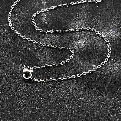 Tarnish Resistant 304 Stainless Steel Women Chain Necklaces X-NJEW-C079-01C-1