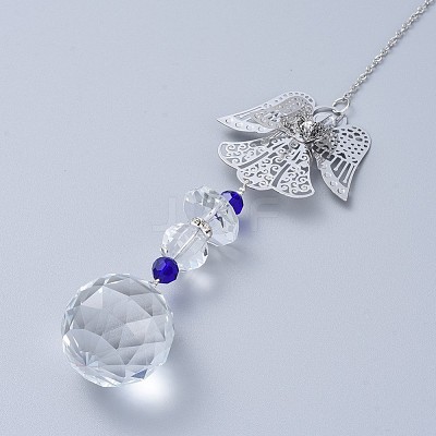 Crystal Ball Chandelier Prism Ornaments Hanging Suncatcher AJEW-I040-11C-1