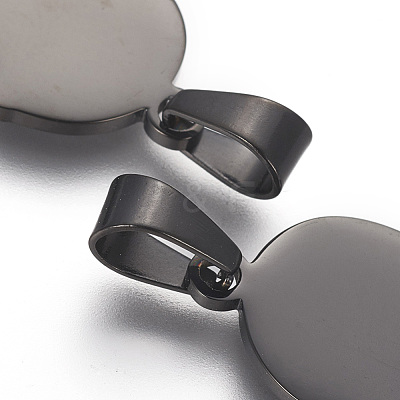 304 Stainless Steel Split Pendants STAS-F214-01B-1