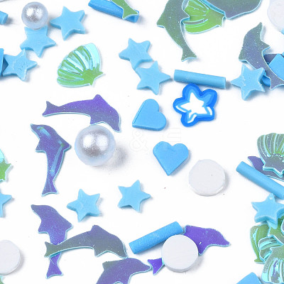 Handmade Polymer Clay Cabochons X-CLAY-N006-87-1
