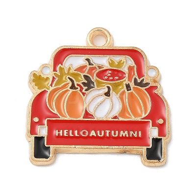 Thanksgiving Day Alloy Pendants LS-ENAM-R007-01G-06-1