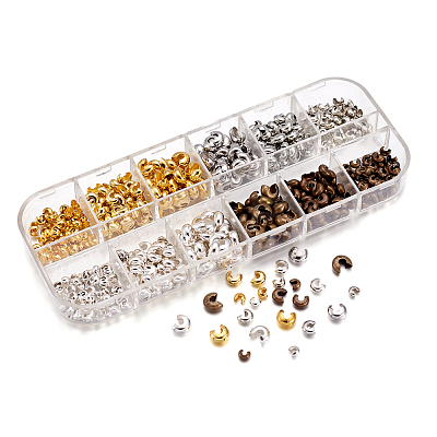 Brass Crimp Beads Covers KK-TA0007-01-1