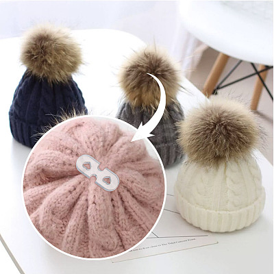 60Pcs 3 Shapes Acrylic Knitted Hat Making Fastener Tool FIND-GA0004-04-1