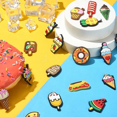 38Pcs 19 Styles Cute PVC Plastic Cabochons KY-CJ0001-65-1