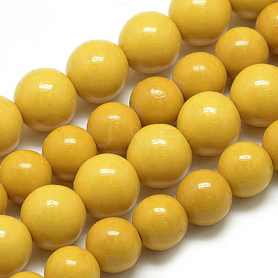 Synthetic Ocean White Jade Beads Strands G-S254-8mm-B04-1