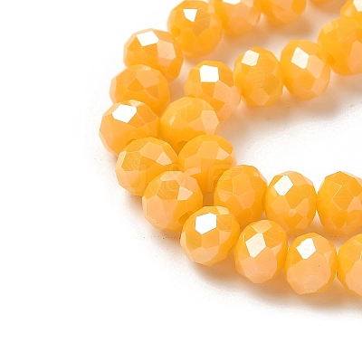 Opaque Solid Color Glass Beads Strands EGLA-XCP0001-19-1