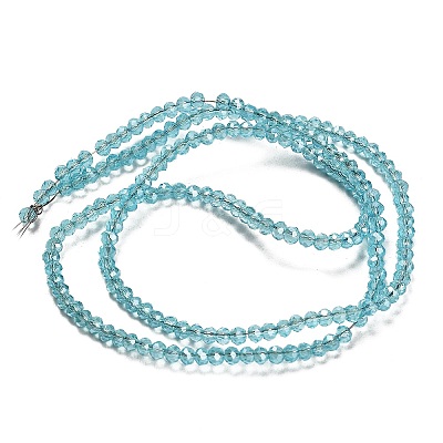 Electroplate Glass Faceted Rondelle Beads Strands EGLA-D020-3x2mm-M-1
