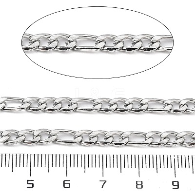 304 Stainless Steel Figaro Chains CHS-L019-08P-1