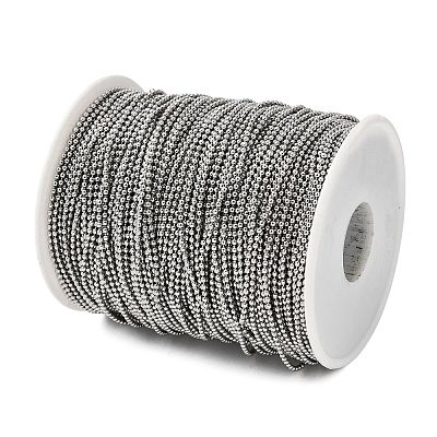 Tarnish Resistant 201 Stainless Steel Ball Chainswith Spool CHS-R008-26-100m-1