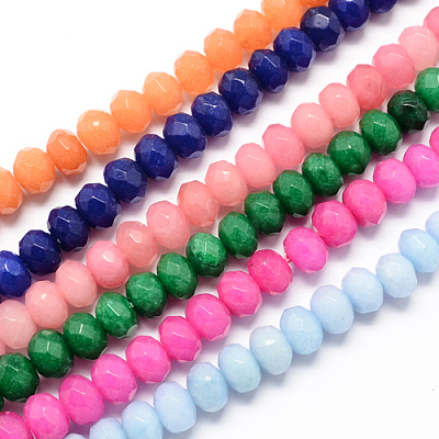 Natural White Jade Bead Strands G-R171-2x3mm-M-1
