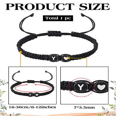 1Pc Adjustable Nylon Cord Braided Bracelets for Women Men BJEW-LP0001-31A-Y-1
