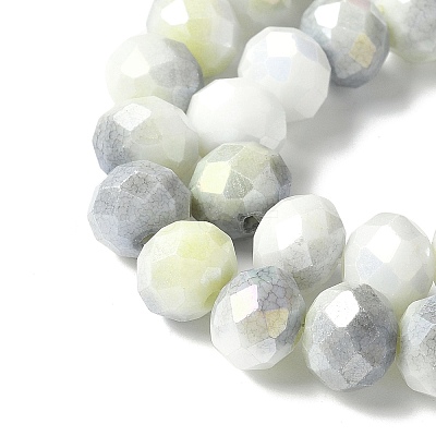 Electroplate Glass Beads Strands LAMP-S068-11F-1