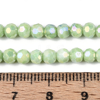 Anti-Tarnish Electroplate Glass Beads Strands X-EGLA-T021-4mm-15-09-1