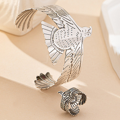 Eagle Alloy Cuff Bangles & Rings Sets for Women FS-WG75483-01-1
