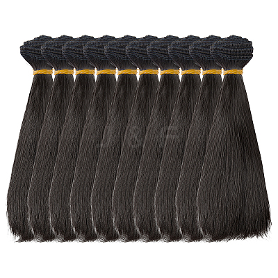10Pcs Plastic Long Straight Hairstyle Doll Wig Hair DIY-DC0003-96B-1
