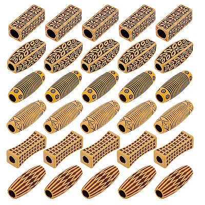 Plastic Dreadlocks Braiding Beads OHAR-NB0001-13-1
