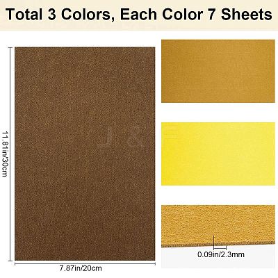 21Pcs 3 Colors Non Woven Felt Fabric SENE-CP0001-01B-1