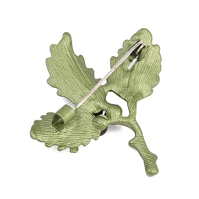 Electroplate Cardamom Shape Alloy Lapel Pins for Backpack Clothes JEWB-B037-01G-1
