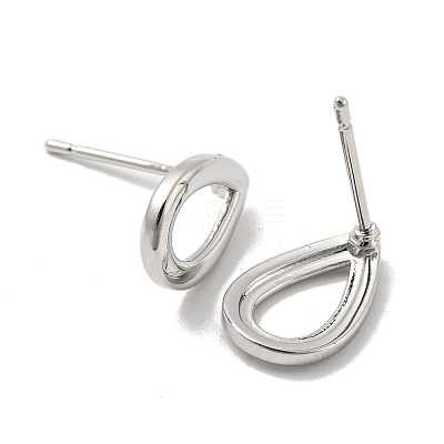 Brass Stud Earrings EJEW-B035-12P-1