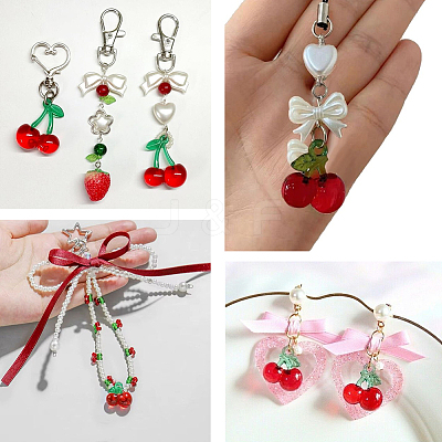 30Pcs 5 Styles Transparent Acrylic & Resin Pendants OHAR-SC0001-15-1