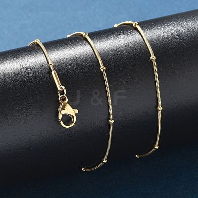 Ion Plating(IP) 304 Stainless Steel Snake Chain Necklaces X-NJEW-F248-11A-G-1