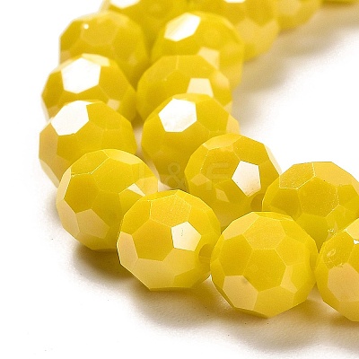 Electroplate Opaque Glass Beads Strands X-EGLA-A035-P8mm-A04-1