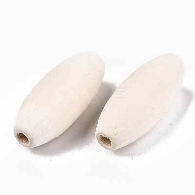 Unfinished Natural Wood Beads WOOD-R270-01-1