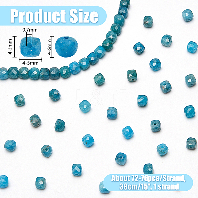 Natural Apatite Beads Strands G-NB0005-74-1